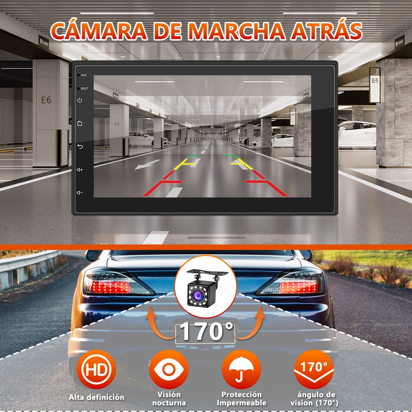 Auto Estéreo Carplay Inalámbrico Android 4+64gb 7 Pulgadas 2din Pantalla Táctil Autoestéreo Android Auto Estéreo De Pantalla Mirror Link Stereo Carro Bt Wifi Gps Cámara Fm Usb Rca
